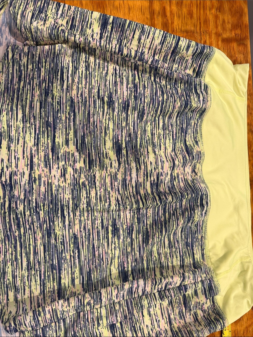 Activewear Skort with Patterned Stripe Print